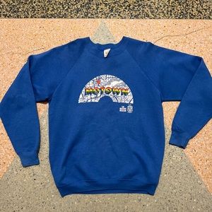 Vintage 80s Blue Motown Records Pullover Graphic Sweatshirt, Tagged size XL